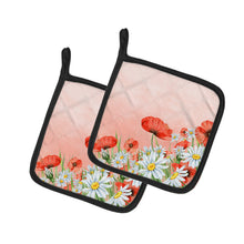 Load image into Gallery viewer, Poppies and Chamomiles Pot Holders - Set of 2 - Heat-Resistant Kitchen Essentials BB7448PTHD
