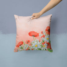 Load image into Gallery viewer, Poppies and Chamomiles Throw Pillow - 14x14 Decorative Pillow – Art for Your Home &amp; Patio BB7448PW1414