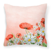 Load image into Gallery viewer, Poppies and Chamomiles Fabric Decorative Pillow BB7448PW1818
