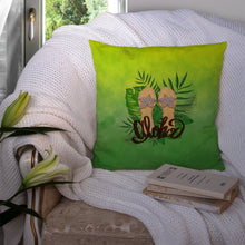 Load image into Gallery viewer, Aloha Flip Flops Throw Pillow - 14x14 Decorative Pillow – Art for Your Home &amp; Patio BB7449PW1414