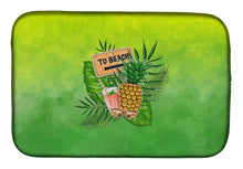 Load image into Gallery viewer, To the Beach Summer Dish Drying Mat – Absorbent, Artistic Kitchen Essentials BB7450DDM