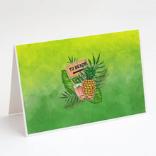Load image into Gallery viewer, To the Beach Summer Greeting Cards -  Blank Note Cards – 8-Pack of Artist-Designed Cards with Envelopes