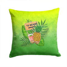Load image into Gallery viewer, To the Beach Summer Throw Pillow - 14x14 Decorative Pillow – Art for Your Home &amp; Patio BB7450PW1414