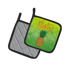 Load image into Gallery viewer, Aloha Pineapple Welcome Pot Holders - Set of 2 - Heat-Resistant Kitchen Essentials BB7451PTHD