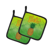 Load image into Gallery viewer, Aloha Pineapple Welcome Pot Holders - Set of 2 - Heat-Resistant Kitchen Essentials BB7451PTHD