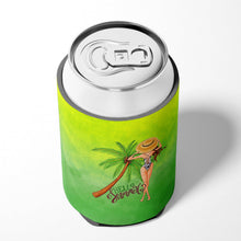 Load image into Gallery viewer, Hello Summer Lady in Swimsuit Can or Bottle Hugger BB7452CC
