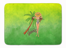 Load image into Gallery viewer, Hello Summer Lady in Swimsuit Machine Washable Memory Foam Mat BB7452RUG