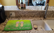 Load image into Gallery viewer, Flip Flops Welcome Dish Drying Mat – Absorbent, Artistic Kitchen Essentials BB7454DDM