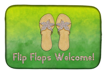 Load image into Gallery viewer, Flip Flops Welcome Dish Drying Mat – Absorbent, Artistic Kitchen Essentials BB7454DDM