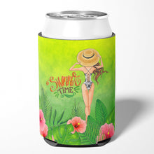 Load image into Gallery viewer, Summer Time Lady in Swimsuit Can or Bottle Hugger BB7455CC