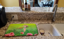 Load image into Gallery viewer, Summer Time Lady in Swimsuit Dish Drying Mat – Absorbent, Artistic Kitchen Essentials BB7455DDM