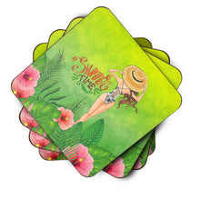 Load image into Gallery viewer, Summer Time Lady in Swimsuit Foam Coaster  BB7455FC