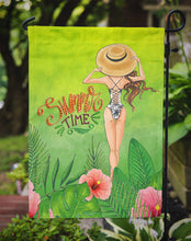Load image into Gallery viewer, Summer Time Lady in Swimsuit Garden Flag - Outdoor Decorative Yard Flag BB7455GF