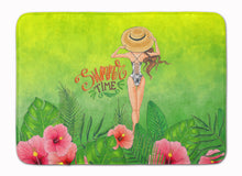 Load image into Gallery viewer, Summer Time Lady in Swimsuit Machine Washable Memory Foam Mat BB7455RUG
