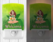 Load image into Gallery viewer, Welcome Lady in Bikini Summer Ceramic Night Light BB7457CNL