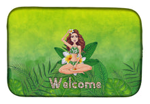 Load image into Gallery viewer, Welcome Lady in Bikini Summer Dish Drying Mat – Absorbent, Artistic Kitchen Essentials BB7457DDM