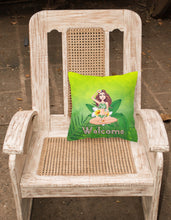 Load image into Gallery viewer, Welcome Lady in Bikini Summer Fabric Decorative Pillow BB7457PW1818