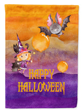 Load image into Gallery viewer, Halloween Little Witch and Bat Garden Flag - Outdoor Decorative Yard Flag BB7458GF
