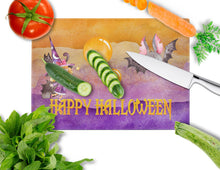 Load image into Gallery viewer, Halloween Little Witch and Bat Glass Cutting Boards – Durable, Decorative Kitchen Art Large BB7458LCB