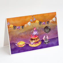 Load image into Gallery viewer, Halloween Sweets Party Greeting Cards -  Blank Note Cards – 8-Pack of Artist-Designed Cards with Envelopes