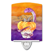 Load image into Gallery viewer, Halloween Pumpkin Snake Ceramic Night Light BB7465CNL