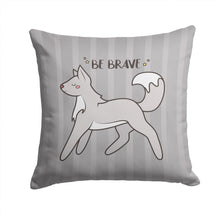 Load image into Gallery viewer, Nursery Be Brave Wolf Throw Pillow - 14x14 Decorative Pillow – Art for Your Home &amp; Patio BB7472PW1414