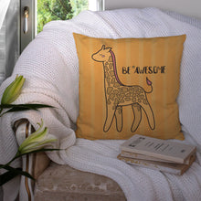 Load image into Gallery viewer, Nursery Be Awesome Griaffe Throw Pillow - 14x14 Decorative Pillow – Art for Your Home &amp; Patio BB7474PW1414