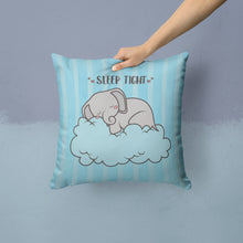 Load image into Gallery viewer, Nursery Sleep Tight Elephant Throw Pillow - 14x14 Decorative Pillow – Art for Your Home &amp; Patio BB7475PW1414