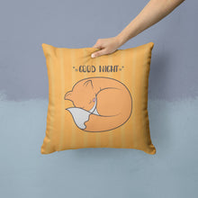 Load image into Gallery viewer, Nursery Good Night Fox Throw Pillow - 14x14 Decorative Pillow – Art for Your Home &amp; Patio BB7477PW1414