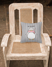 Load image into Gallery viewer, Nursery Be Happy Penquin Fabric Decorative Pillow BB7478PW1818