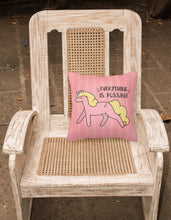 Load image into Gallery viewer, Nursery Everything is Possible Unicorn Fabric Decorative Pillow BB7479PW1818