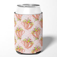 Load image into Gallery viewer, Tea Cup and Flowers Pink Can or Bottle Hugger BB7481CC