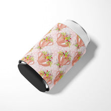 Load image into Gallery viewer, Tea Cup and Flowers Pink Can or Bottle Hugger BB7481CC