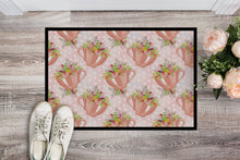 Load image into Gallery viewer, Tea Cup and Flowers Pink Doormat - 18x27 Decorative Floor Mat – Indoor/Outdoor Rug with Artistic Flair BB7481MAT