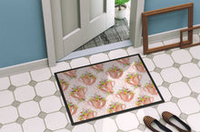 Load image into Gallery viewer, Tea Cup and Flowers Pink Doormat - 18x27 Decorative Floor Mat – Indoor/Outdoor Rug with Artistic Flair BB7481MAT