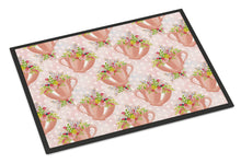 Load image into Gallery viewer, Tea Cup and Flowers Pink Doormat - 18x27 Decorative Floor Mat – Indoor/Outdoor Rug with Artistic Flair BB7481MAT
