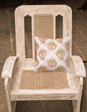 Load image into Gallery viewer, Tea Cup and Flowers Pink Fabric Decorative Pillow BB7481PW1818