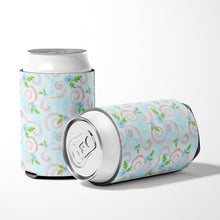 Load image into Gallery viewer, Watercolor Blue Flowers and Swirls Can or Bottle Hugger BB7482CC