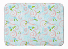 Load image into Gallery viewer, Watercolor Blue Flowers and Swirls Machine Washable Memory Foam Mat BB7482RUG