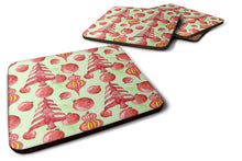 Load image into Gallery viewer, Red Christmas Tree and Ornaments Foam Coaster  BB7483FC