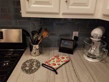 Load image into Gallery viewer, Red Christmas Tree and Ornaments Oven Mitt BB7483OVMT