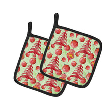 Load image into Gallery viewer, Red Christmas Tree and Ornaments Pot Holders - Set of 2 - Heat-Resistant Kitchen Essentials BB7483PTHD