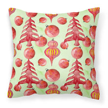 Load image into Gallery viewer, Red Christmas Tree and Ornaments Fabric Decorative Pillow BB7483PW1818