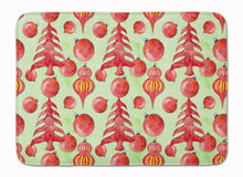 Load image into Gallery viewer, Red Christmas Tree and Ornaments Machine Washable Memory Foam Mat BB7483RUG