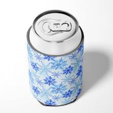 Load image into Gallery viewer, Blue Snowflakes Watercolor Can or Bottle Hugger BB7484CC