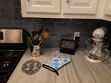 Load image into Gallery viewer, Blue Snowflakes Watercolor Oven Mitt BB7484OVMT