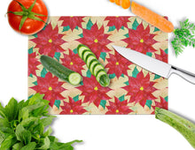 Load image into Gallery viewer, Poinsetta Christmas Glass Cutting Boards – Durable, Decorative Kitchen Art Large BB7485LCB