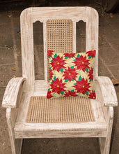 Load image into Gallery viewer, Poinsetta Christmas Fabric Decorative Pillow BB7485PW1818