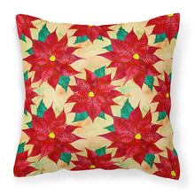 Load image into Gallery viewer, Poinsetta Christmas Fabric Decorative Pillow BB7485PW1818