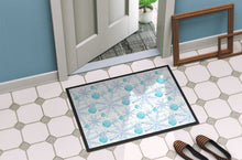 Load image into Gallery viewer, Winter Snowflakes on White Doormat - 18x27 Decorative Floor Mat – Indoor/Outdoor Rug with Artistic Flair BB7487MAT
